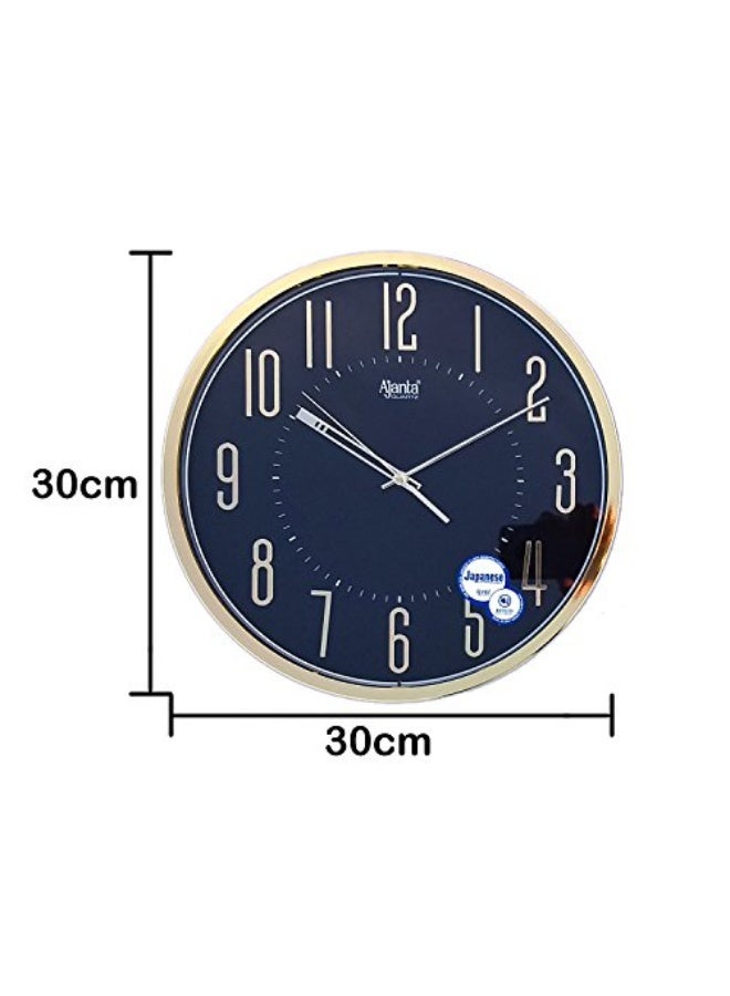 Ajanta 2757 Plastic Abstract Sweep Analog Wall Clock – Black | 30.3 cm x 30.3 cm x 4.5 cm | Silent Sweep Mechanism | Modern Abstract Design | Battery Operated - Image 2