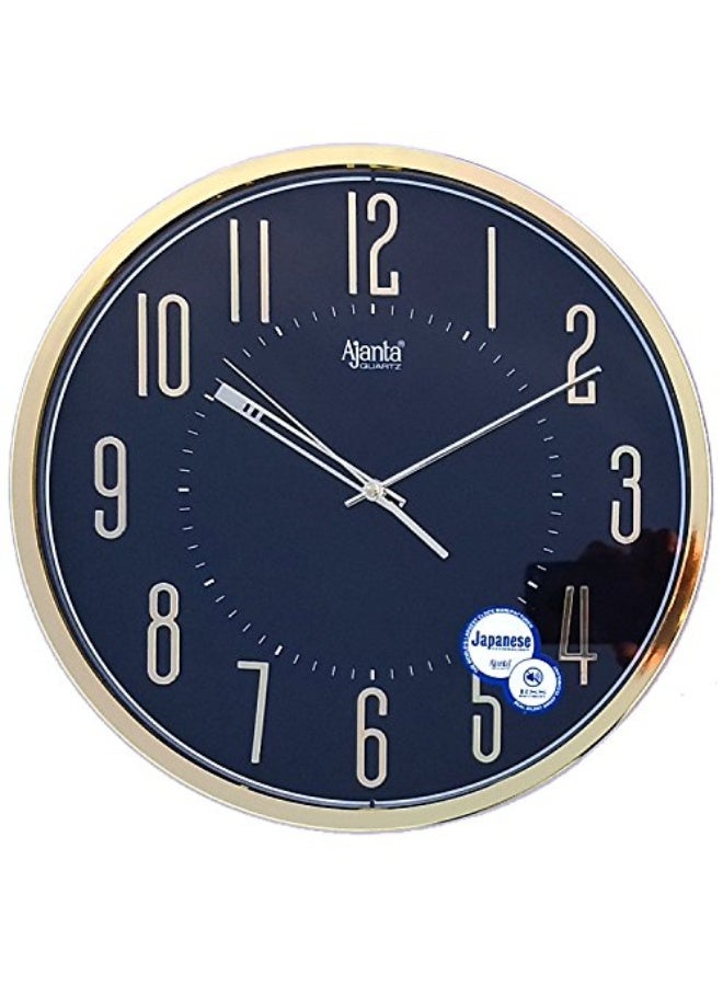 Ajanta 2757 Plastic Abstract Sweep Analog Wall Clock – Black | 30.3 cm x 30.3 cm x 4.5 cm | Silent Sweep Mechanism | Modern Abstract Design | Battery Operated - Image 1