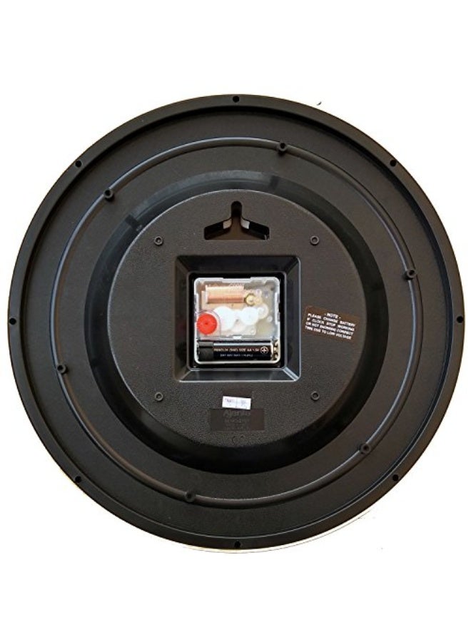 Ajanta 2757 Plastic Abstract Sweep Analog Wall Clock – Black | 30.3 cm x 30.3 cm x 4.5 cm | Silent Sweep Mechanism | Modern Abstract Design | Battery Operated - Image 3