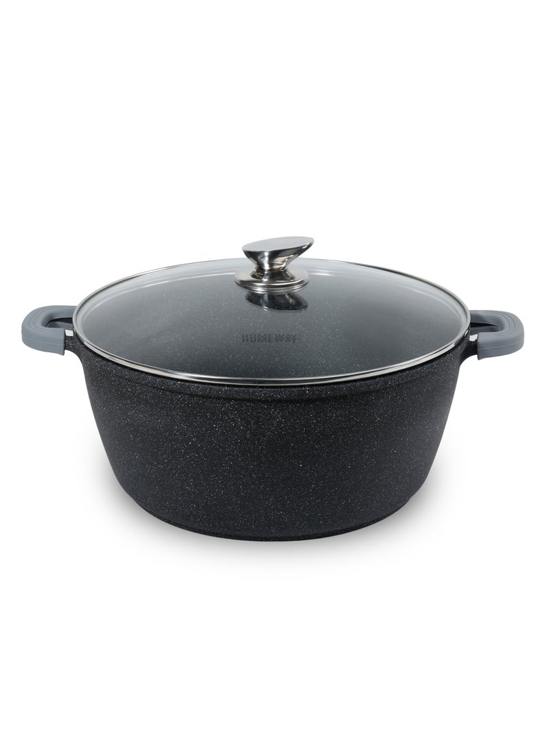 Homeway 36cm Marble Casserole – Premium Die-Cast Aluminum, Nonstick & Durable - Image 2