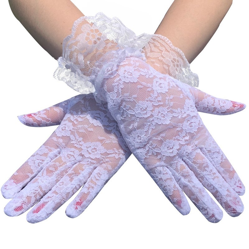 Lace gloves 's lace gloves ceremonial dress up performance gloves Halloween cross-border tea party  gloves - Image 2