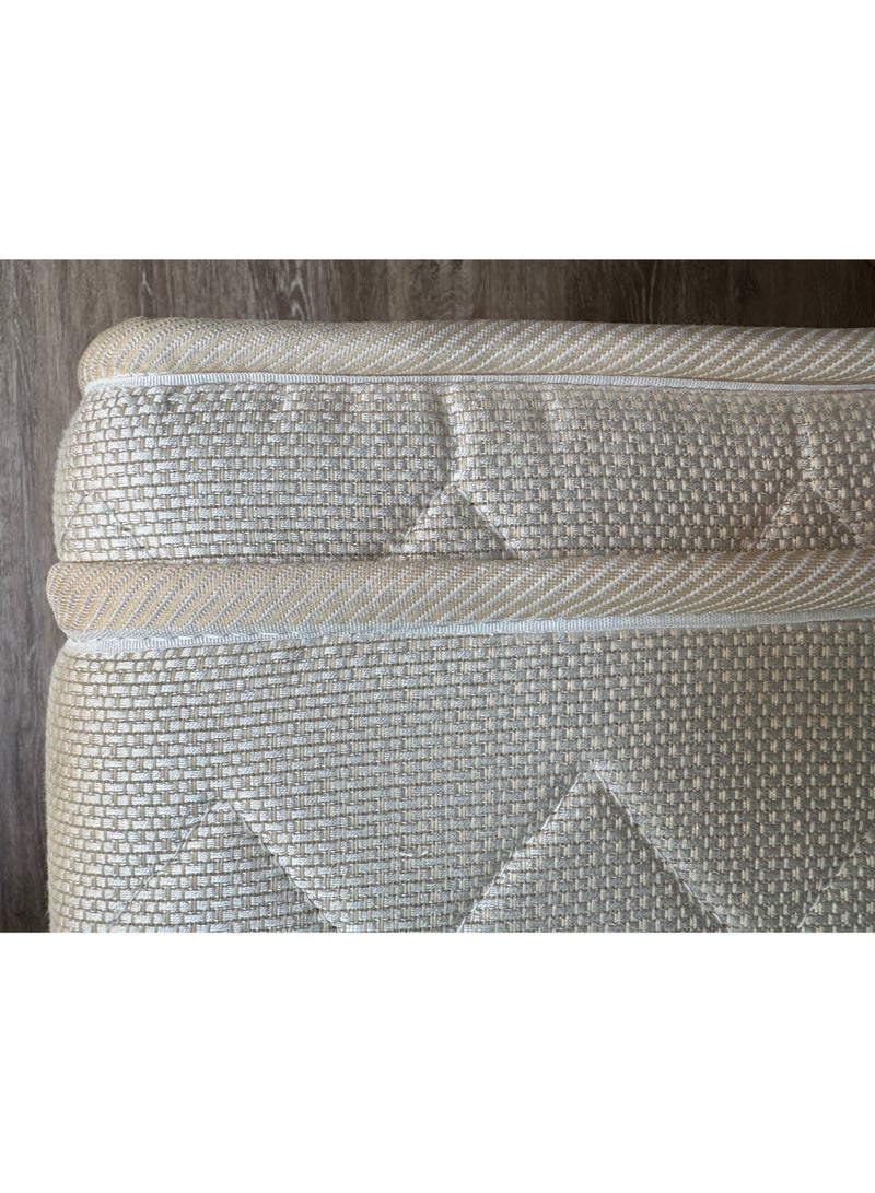 Handpicked Furniture Medium Firm PU Foam & Medicated Foam bottom Mattress with Soft Knitted & Terrycot Fabric, Low Sinking Feel, Reversable Mattress with one side mid firm, one side firm side, 15cm thickness - Image 3