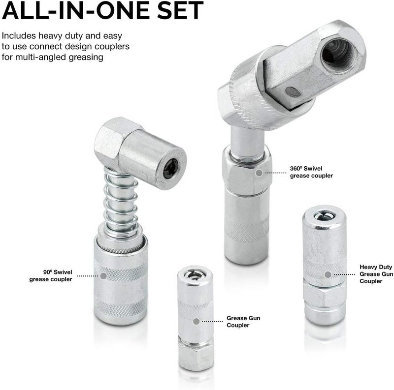 TOOLUXE 61077L Multi-Function Grease Gun and Lubrication Accessory Kit - Image 2