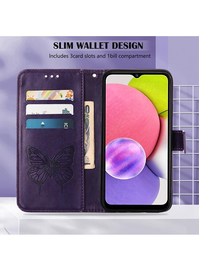 S-TOP Case For Alcatel 1L 2021 Embossed Butterfly Leather Phone Case - Image 3