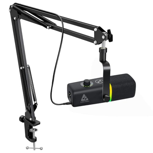 Audio Array AM-C45 XLR/USB Pro RGB Dynamic Microphone Kit | 192kHz/24bit Studio Quality Output | Volume Control, Mute and Noise Cancellation | Realtime Monitoring for Streaming, Gaming & podcasting - Image 1