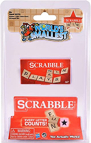 World's Smallest Worlds Smallest Scrabble Miniature Magnetic Board 98 Letters 5 Blank Tiles Portable Case Family Game Classic Scrabble Game Perfect for Stocking Stuffers Easter Gifts Party Favors Ages 8 - Image 5