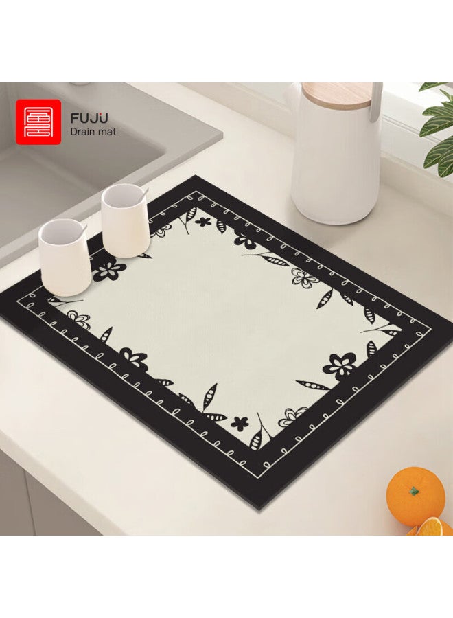 Foojo Silicone Round Coffee And Tea Coasters, Thickened Table Mat Set, 6 Pieces, Gray - Image 1