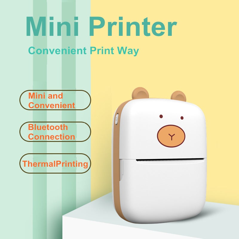 Label Small Portable Wireless Thermal Po Bluetooth Printer Pocket Student Mini Wrong Label Printing - Image 4