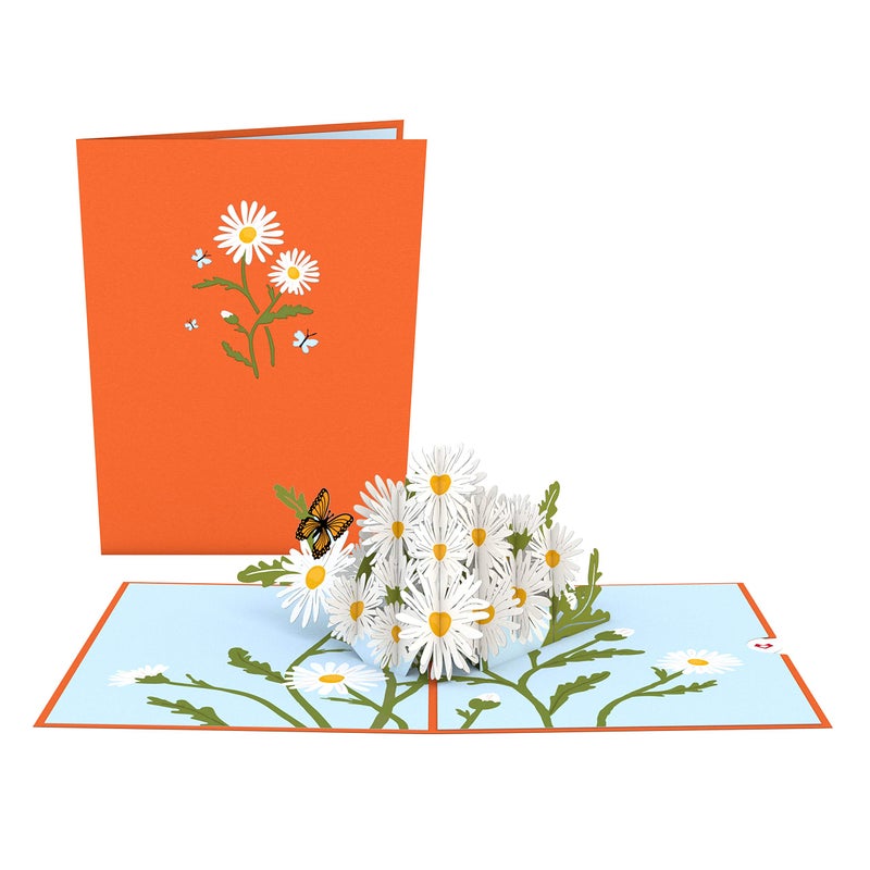 Lovepop Cards - Daisies with Monarch Butterfly, 3D Butterfly Birthday Card, Thank You Card, Blank Envelope Included - Image 2