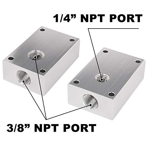 Hromee Compressed Air Outlet Kit for 1/2-Inch Tubing System with 1/4-Inch NPT Outlet Port, Air Push To Connect Outlet Block Set with Elbow NPT Straight and Universal Coupler - Image 2