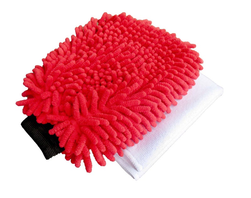 Presa Chenille Microfiber Premium Scratch-Free Wash Mitt and Microfiber Cloth, 3-Piece Set - Image 2