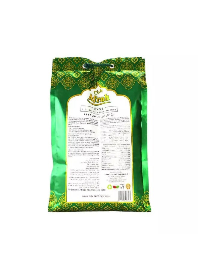 Afrah Basmati Supreme Rice XXXL Aged and Extra Long Rice Pack of 5 kg - Image 2