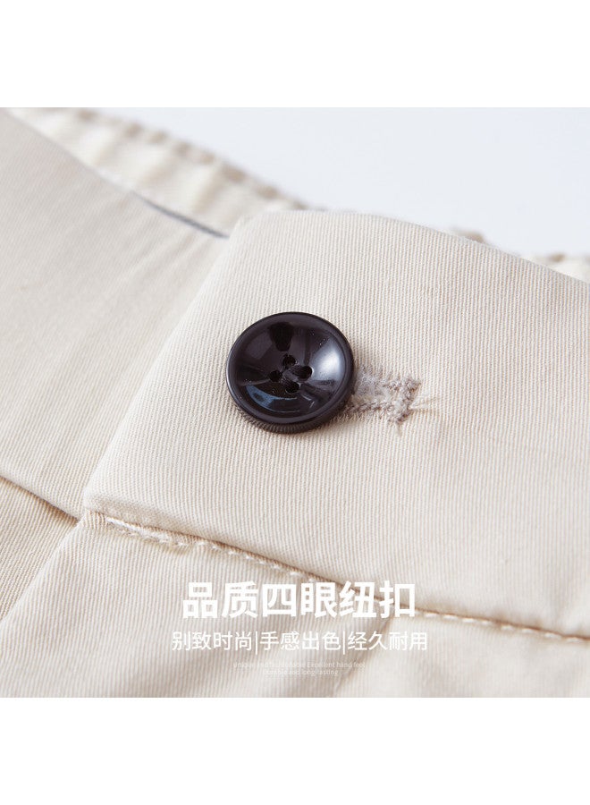 FOLUNSI summer Lightweight Business Solid Color Commuter Elastic Waist Straight Leg Stretch Men's Ankle Pants - Image 5