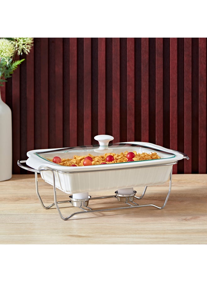 هوم بوكس سوبريم طقم سخان طعام مستطيل الشكل مكون من قطعتين أبيض 42.2 x 12 x 22.2 سم - Image 1