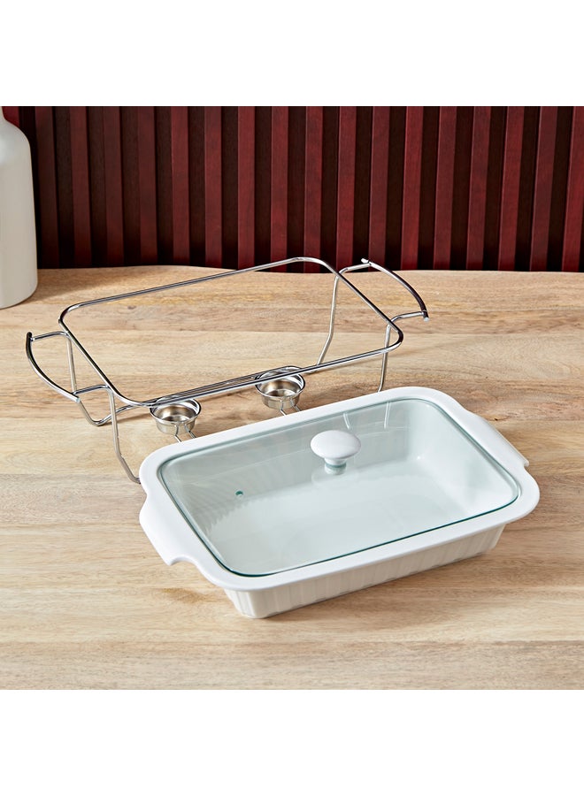 هوم بوكس سوبريم طقم سخان طعام مستطيل الشكل مكون من قطعتين أبيض 42.2 x 12 x 22.2 سم - Image 4