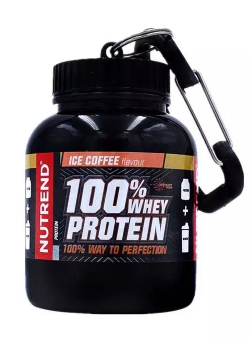 NUTREND Protein Funnel Portable Supplement Powder Container Water Bottle Funnel Keychain Ideal Gift For Men Women(Black/Red)  - Image 1
