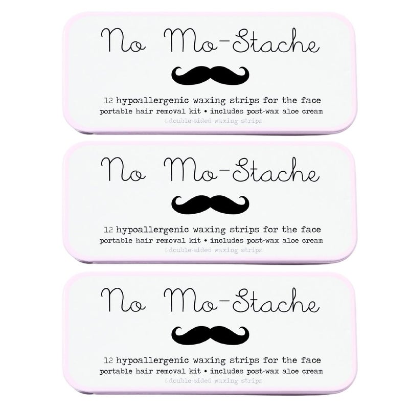 No mo-stache Shark Tank Lip Wax Strips - Hypoallergenic For All Skin Types - Facial Hair Removal for Women - Travel-Friendly Wax Kit with 36 Strips + Aloe Cream