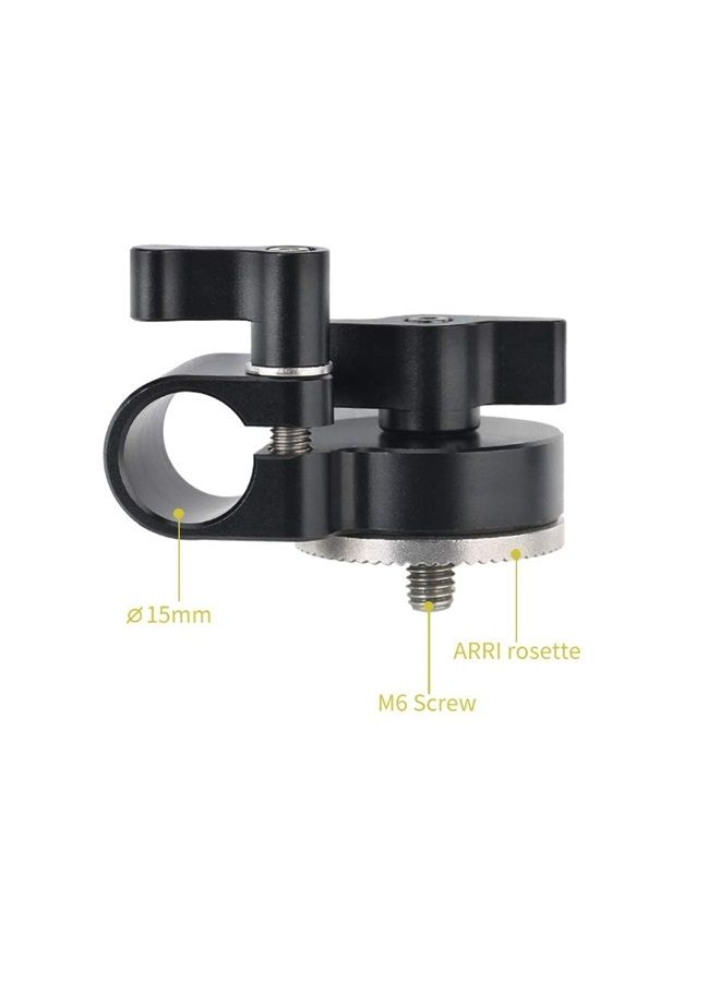 NICEYRIG M6 Thread Rosette Mount to 15mm Single Rod Clamp Compatible with DSLR Camera Rig Railblock Support System - 428 - Image 4