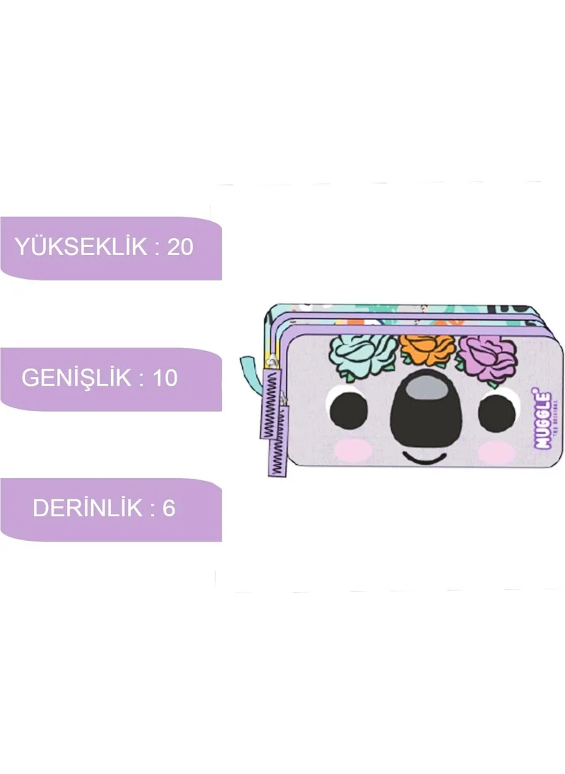 muggle 2 Compartment Koala Pencil Case MU-9104