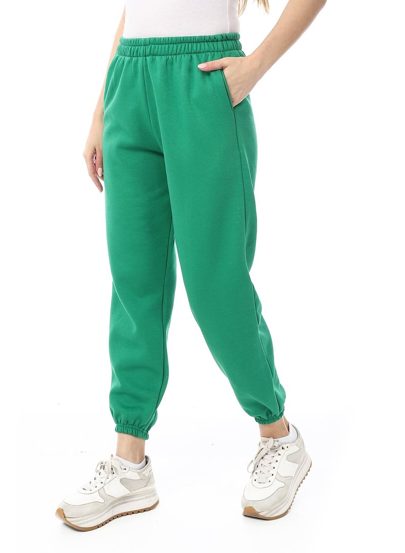 Andora Melton Elastic Sweatpants_Green - Image 2