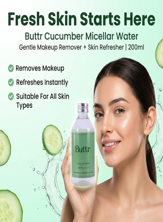 Buttr Aloe Vera Micellar Water - Hydrating Makeup Remover & Gentle Cleanser for All Skin Types - 100ml - Image 2