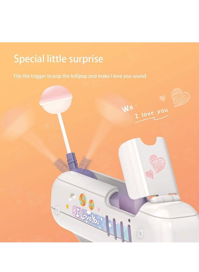 Candy Gun Sugar Lollipop Gun Sweet Toys, Light Toy Lollipop Storage, Childrens Candy Toy Surprise Ideas Gifts for Boys and Girls Novelty Surprise Ideas Gifts for Children - Image 3