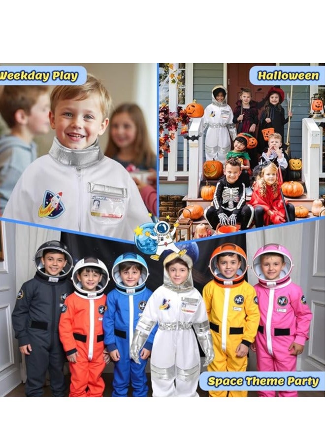 Children Astronaut Space Costume,Boys and Girls Astronaut Costume for Pretend Play,Kids Space Jumpsuit Space Pretend Dress Up Role Play Set for Kids Cosplay Ages 3-10 - Image 5