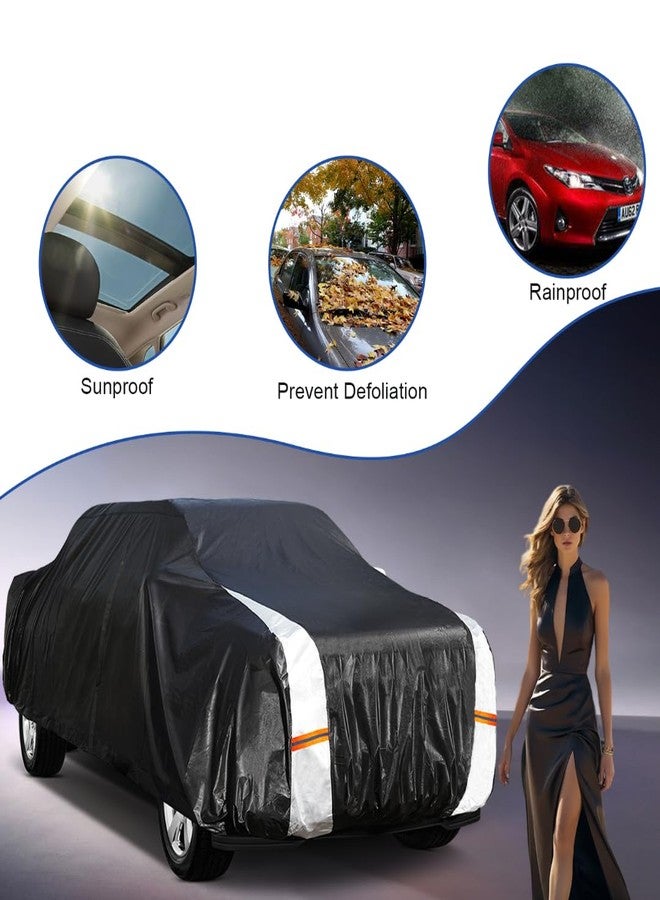Cotryvox Toyota Tacoma Truck Cover Custom Fit 1995-2026 Xtra/Access/Double Cab SB (5'-6.125') with Door Zipper, 12 Layers Full Exterior Pickup Truck Cover Waterproof All Weather, Wind Dust Sun Protector. - Image 4