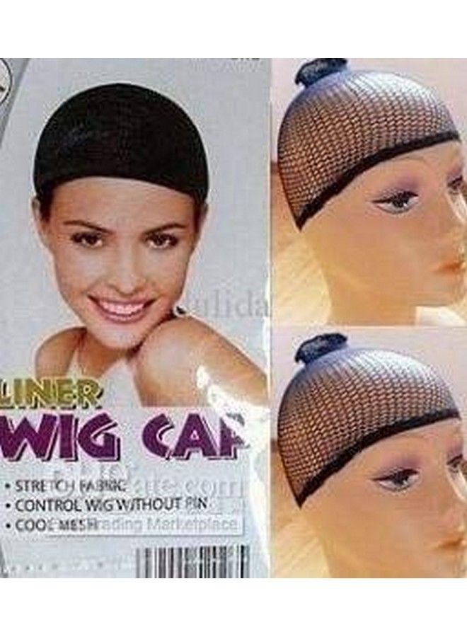Rapidsflow Combo Flexible Breathable Freesize Hair Mesh Net Cap For Wig Black (2 Pcs) - Image 1