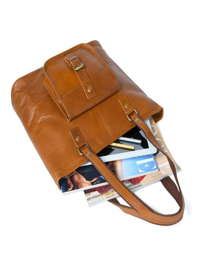 MaheTri Classic Chic Large Genuine Leather Tote Bag for Women | Spacious Everyday & Office Handbag | Comfortable Handles & Multi-Pocket Organisation | Casual & Travel Use - Image 2