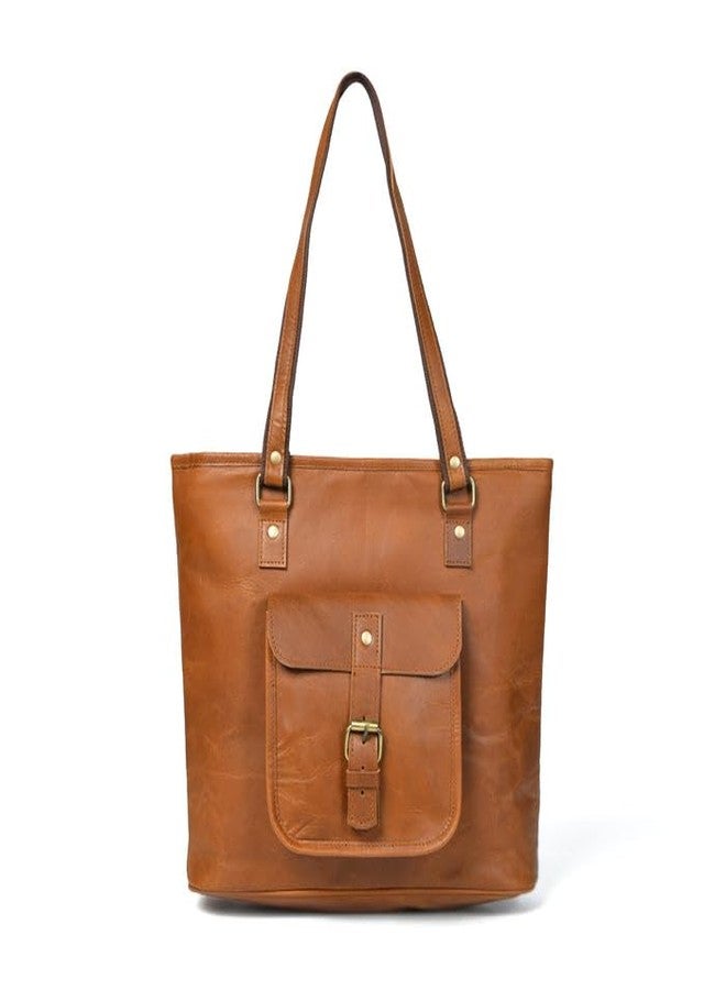 MaheTri Classic Chic Large Genuine Leather Tote Bag for Women | Spacious Everyday & Office Handbag | Comfortable Handles & Multi-Pocket Organisation | Casual & Travel Use - Image 1