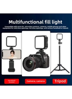 General Portable Pocket Lightweight Tofu Lamp Handheld Camera Flashlight For Photography Live Broadcast Fill Light China Mainland Origin-Specifications:【rgb Full Color Model】 Fill Light + Desktop Tripod + C  - Image 4