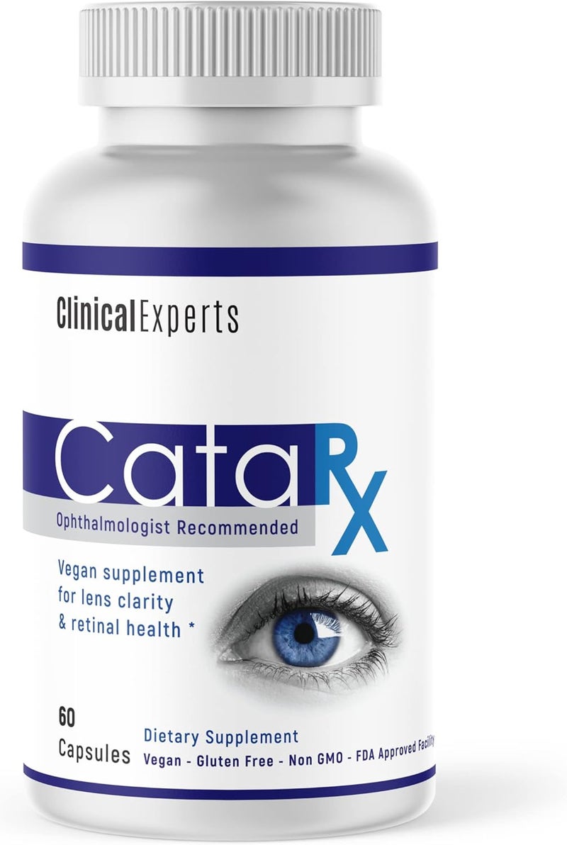 Navan CataRx Antioxidant AREDS 2 Eye Vitamins  Minerals Supplement for Lens Clarity  Retina Health by Clinical Experts  Lutein Zeaxanthin Zinc Vitamin C NAC  Kosher Certified 60 Capsules - Image 1