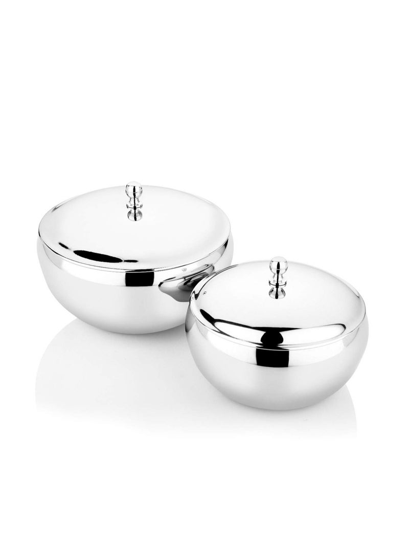 Ayda Stainless Steel Serving Bowl with Lid  - Image 2