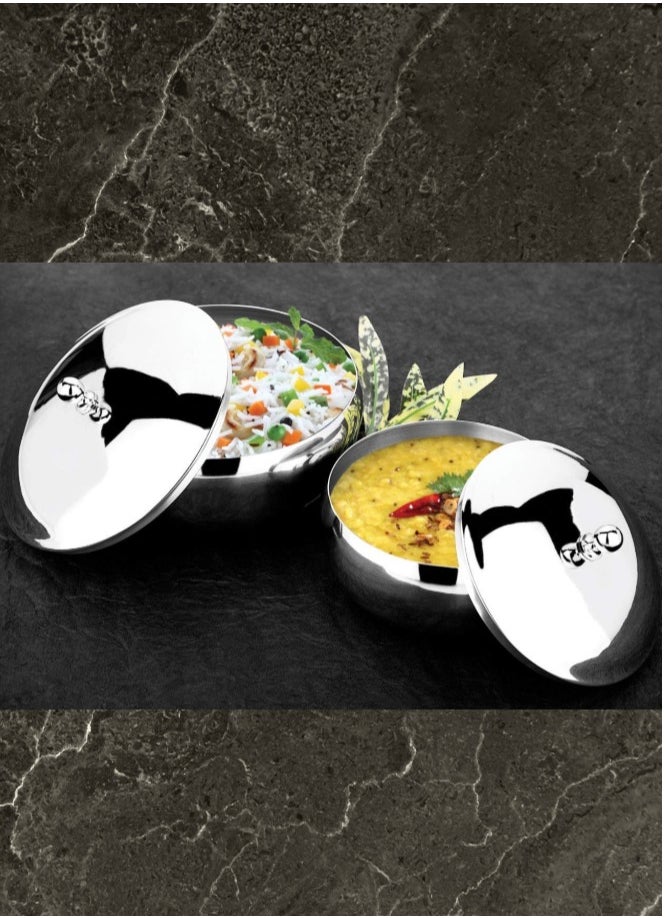 Ayda Stainless Steel Serving Bowl with Lid  - Image 3
