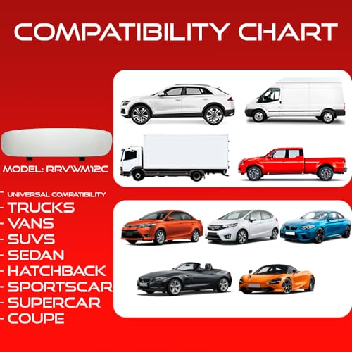 Utopicar Universal Car Rear View Mirror - Clip on Wide Angle & Panoramic - Easy Mount Curved Blind Spot Mirror - Extended RearView for Car, Truck & Jeep - Image 5