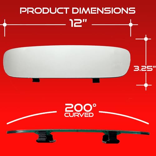 Utopicar Universal Car Rear View Mirror - Clip on Wide Angle & Panoramic - Easy Mount Curved Blind Spot Mirror - Extended RearView for Car, Truck & Jeep - Image 4