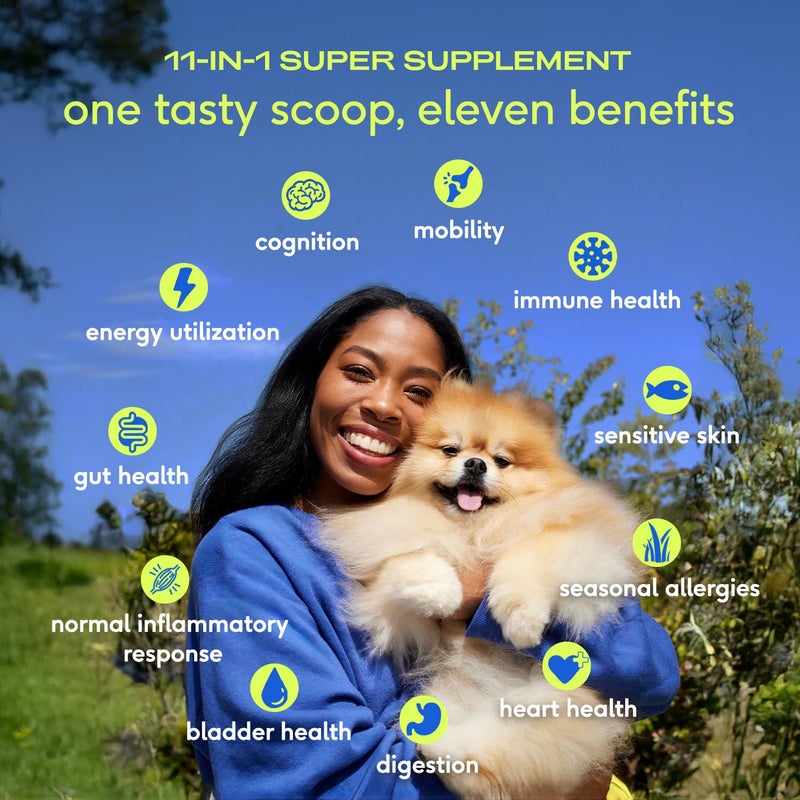 Native Pet Dog Vitamins & Supplements - 11-in-1 Vitamin Powder for Dog Food Topper - Collagen, Glucosamine, Probiotics, Omega & More- Supports Healthy Gut, Mobility & Overall Health - 60 Scoops - Image 2