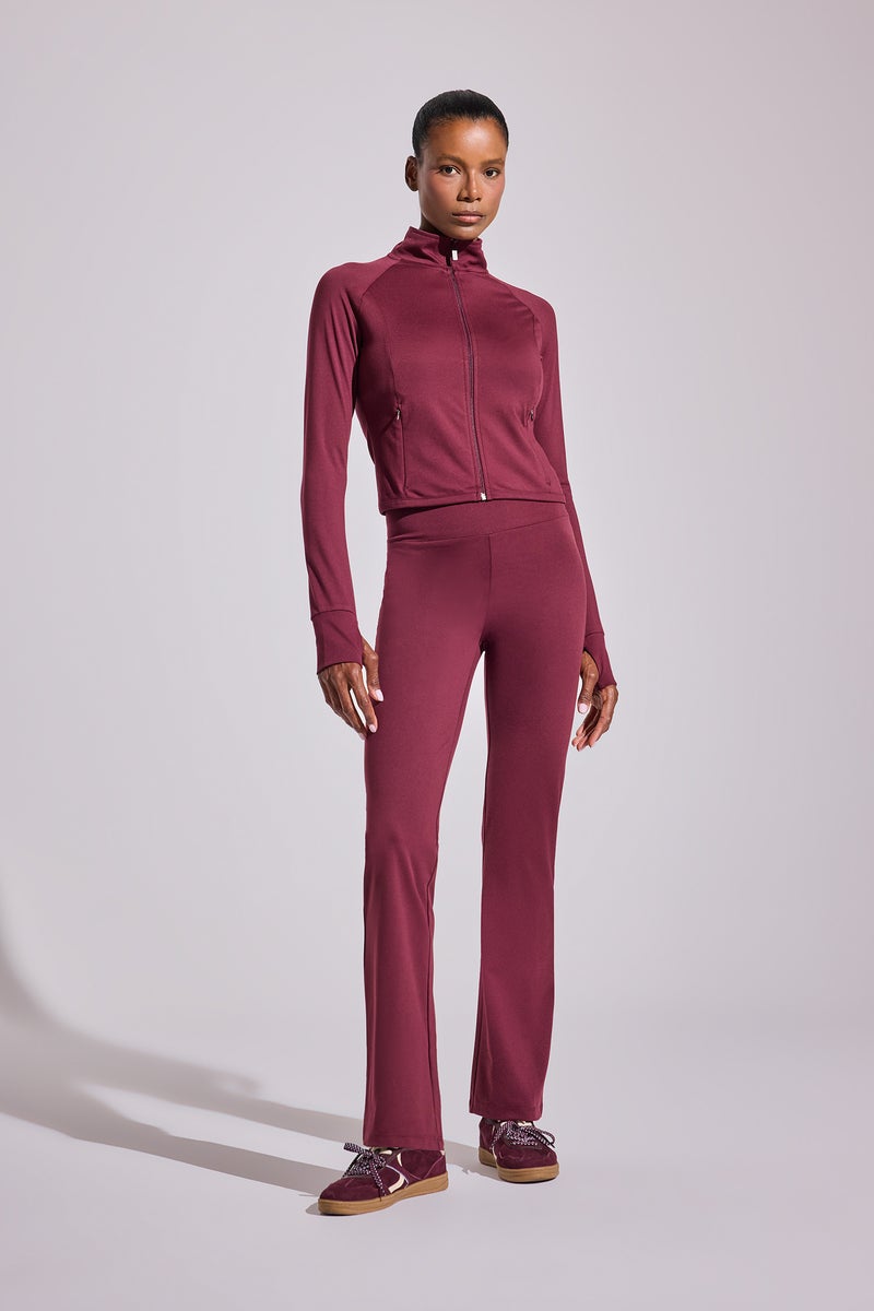 DeFacto Red Woman DeFactoFit Slim Fit High Neck Ultra Soft Sports Zip-Up Sweatshirt Casual - Image 2