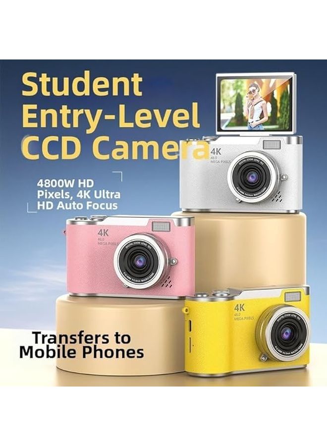 4K Digital Camera 48MP Compact Point And Shoot With 180 Flip Screen 8X Zoom Green 32G - Image 4