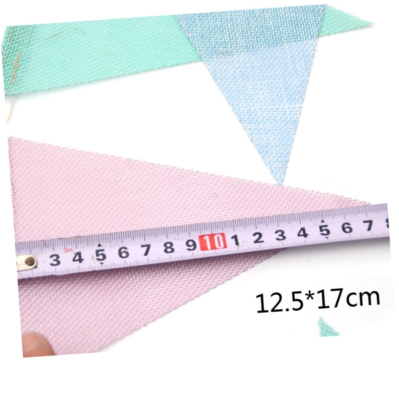 12pcs Colorful Flag Banner Garland for Birthday Wedding Graduation Party Decorations - Image 3
