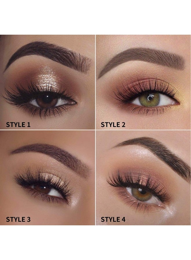 DYSILK 16 Pairs Lashes 6D Mink Eyelashes Faux 4 Styles Mixed Eyelashes Crossed Natural Makeup Packing False Lashes Wispy Volume Long Thick Fake Eyelashes Dramatic Reusable Handmade Lashes No Glue - Image 5