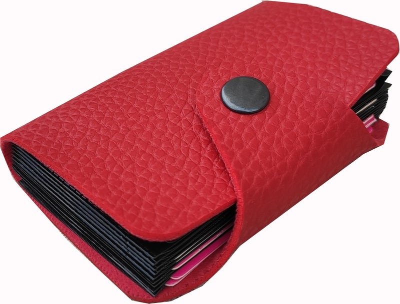Kemer Dünyası Unisex 10 Compartment New Small Mold Accordion Leather Credit Card Holder Wallet  - Image 2