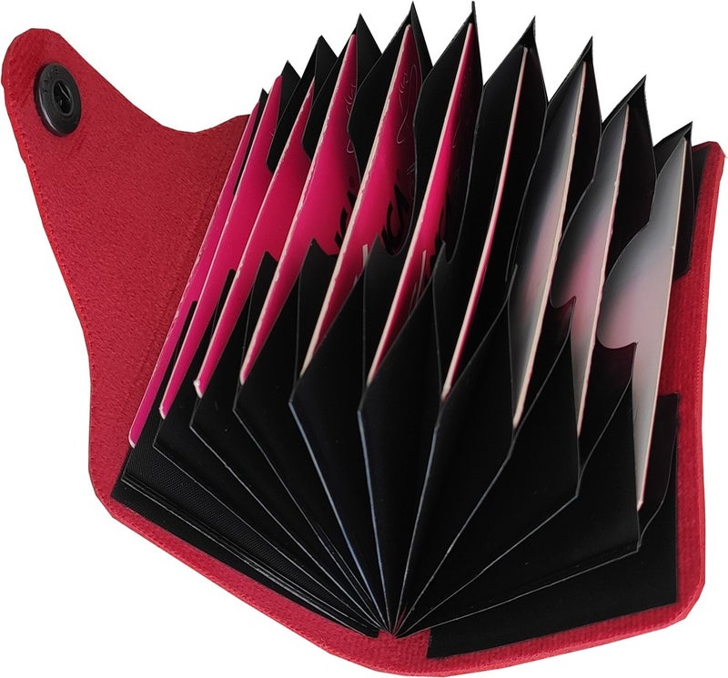 Kemer Dünyası Unisex 10 Compartment New Small Mold Accordion Leather Credit Card Holder Wallet  - Image 3