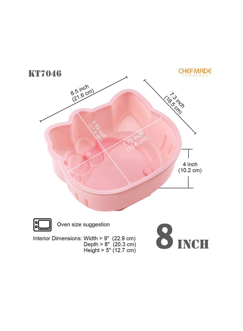 chefmade Hello Kitty Cake Pan 8 Inch Non Stick Silicone Cake Mold - Image 2