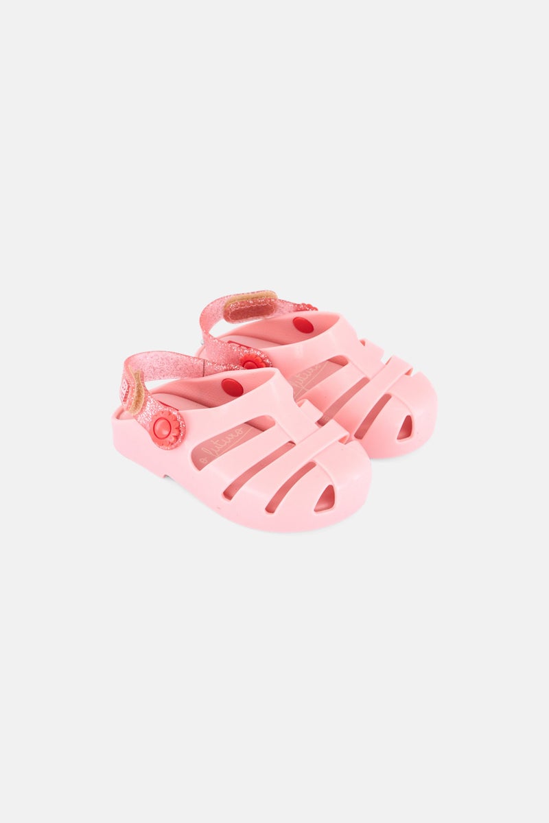Zaxy Toddlers Girl Docura Babuch Velcro Sandal, Peach - Image 1
