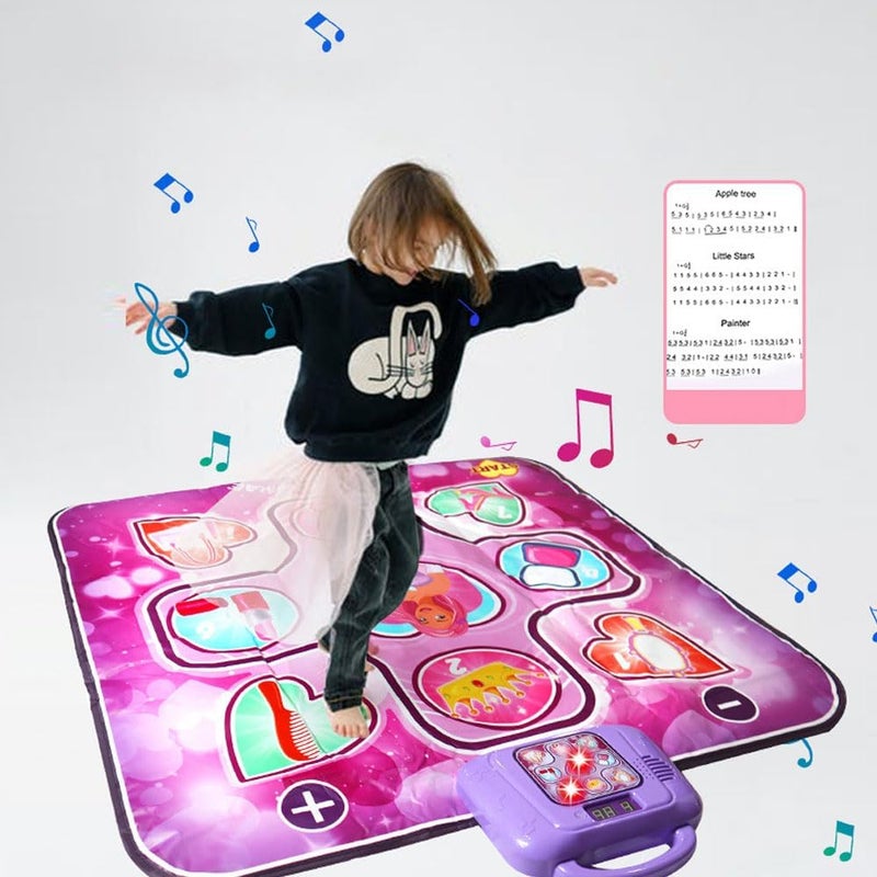 Luckam LED Dance Mat with Adjustable Volume & Built-in Music, Fun Dance Gifts for Girls & Toddlers Ages 3-5, 8-12, Perfect for Family Entertainment - Image 2