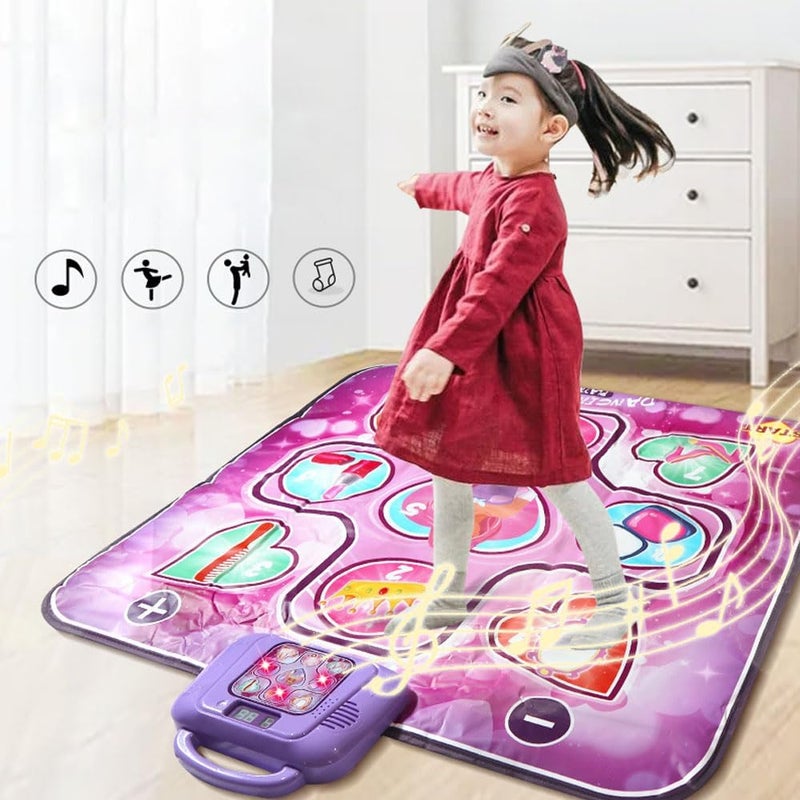 Luckam LED Dance Mat with Adjustable Volume & Built-in Music, Fun Dance Gifts for Girls & Toddlers Ages 3-5, 8-12, Perfect for Family Entertainment - Image 3