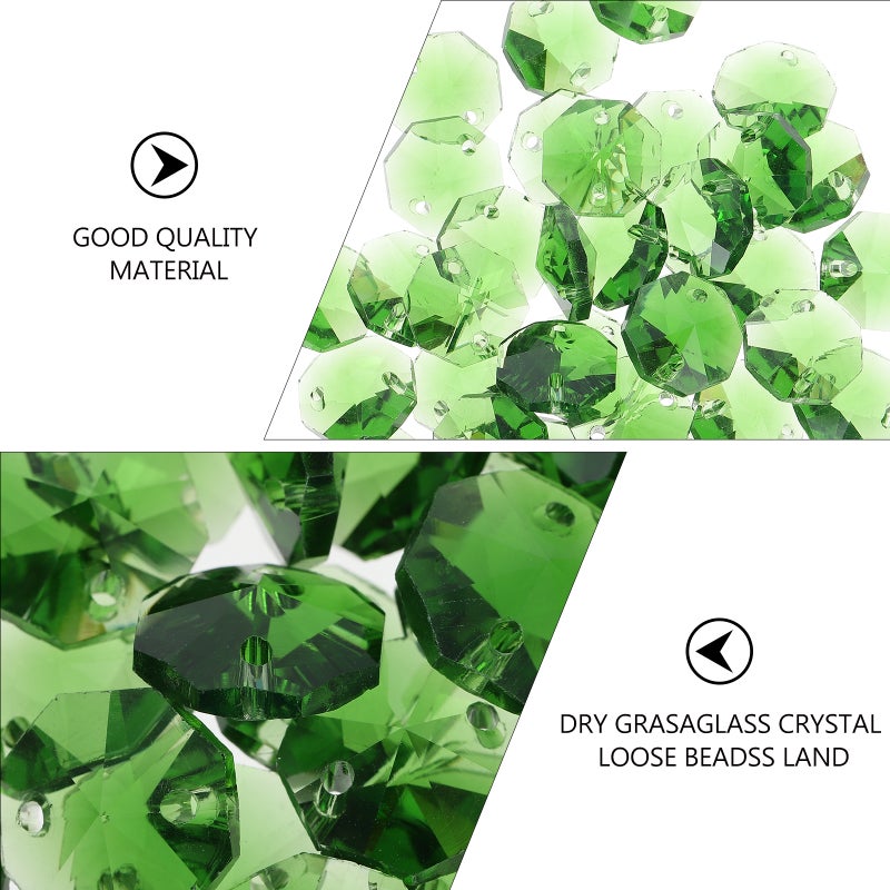 40pcs Glass Crystal Double Hole Octagonal Beads Glass Crystal Pendants for Decor - Image 4