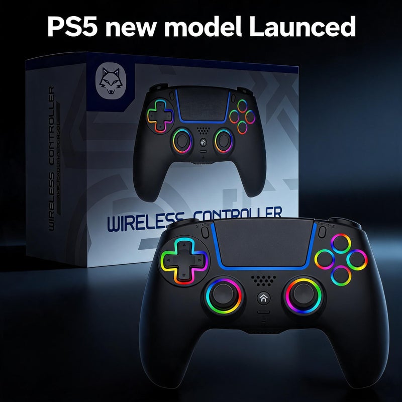 PS5 Wireless Game Controller with RGB Light, Dual Vibration and Hall Trigger - Image 1